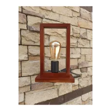 Taksim Ahşap Rustik Modern Masa Lambası Abajur