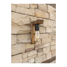 Kule Ahşap Rustik Modern Duvar Aplik