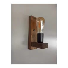 Lara Ahşap Rustik Modern Duvar Aplik