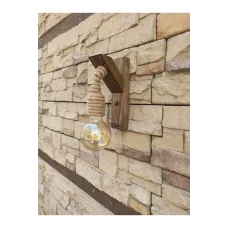 Avizemgüzel Rita Ahşap Halatlı Rustik Modern Duvar Aplik